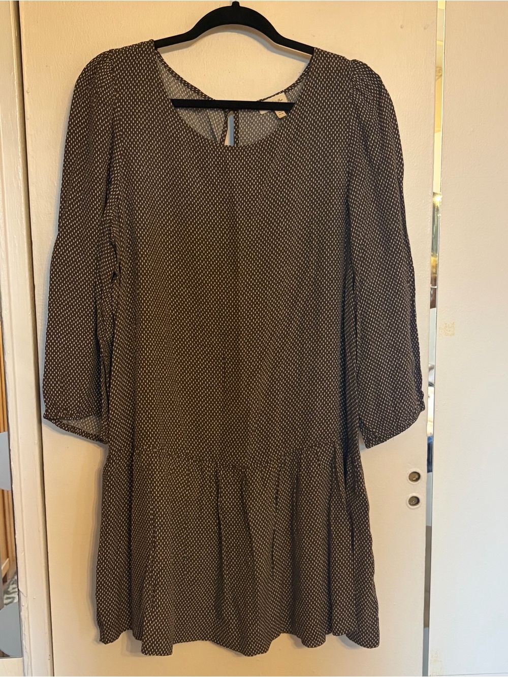 Polka Dot Drop Waist Midi Dress